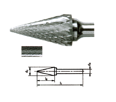 硬质合金钢锥形尖头旋转锉