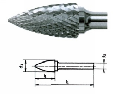 硬质合金钢弧形尖头旋转锉