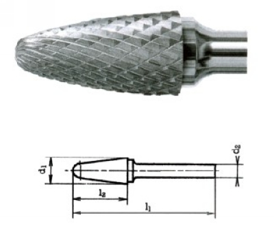 硬质合金钢弧形圆头旋转锉