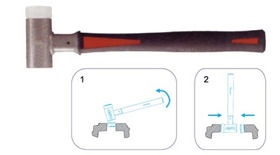 橡胶柄尼龙无反弹锤
