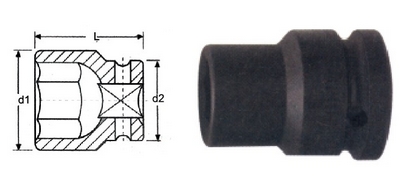 3/4"外六方强力套筒