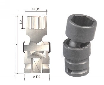 1/4"万向节强力套筒
