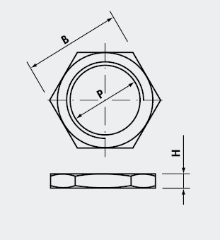 黄铜锁紧螺母GEGENMUTTERN AUS MESSING