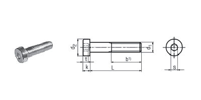 薄型内六角圆柱头螺钉A2-70